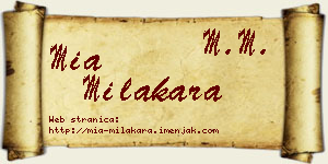 Mia Milakara vizit kartica